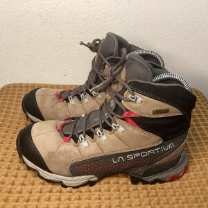 La Sportiva Nucleo High GTX Women Size 6 Brown Waterproof Hiking Boots Outdoor
